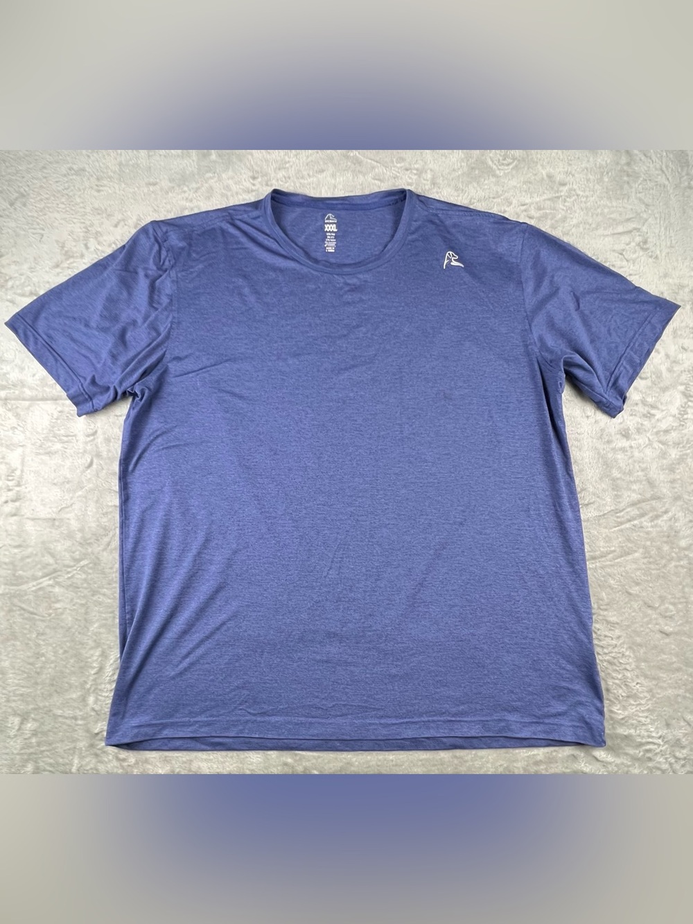 Rhoback Blitz Tech Tee Men 3XL Heather Blue Short Sleeve Performance Stretch XT2
